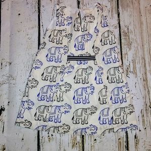 NWOT 2T Crewcuts Blue/Black Elephant Dress So Cute